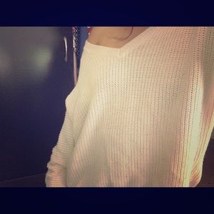 Off-Shoulder Knitted Sweater
